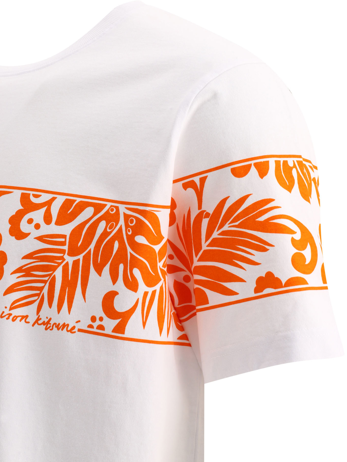 MAISON KITSUNÉ White Tropical Band t-shirt